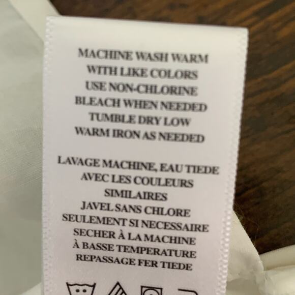 NWT Generra Eggshell Half Button White Cotton Blouse with Sash Size Small - Picture 11 of 12